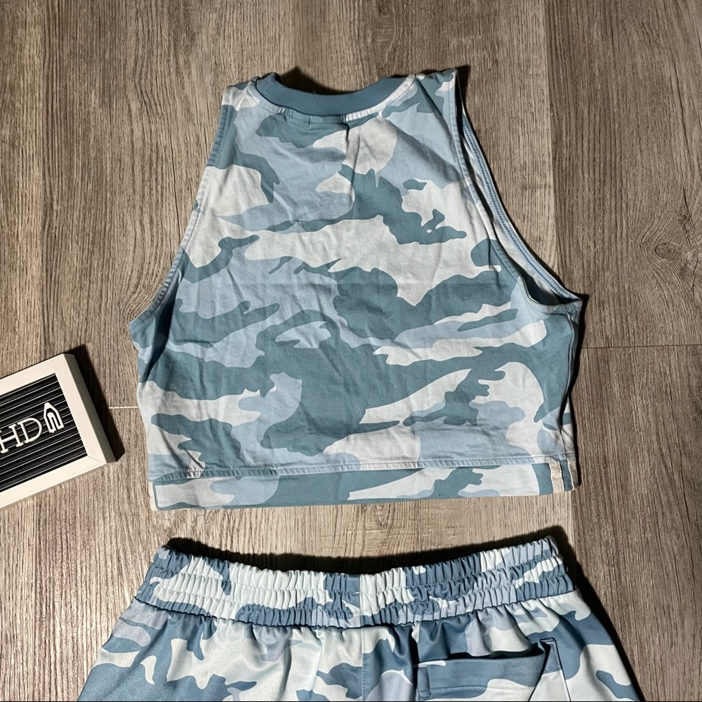 Adidas Originals Blue Camo Printed Set - Picture 7 of 8